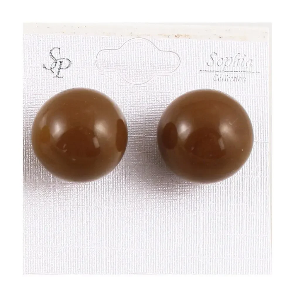 Vintage 1980s Plastic Ball Earrings 3/4